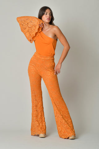 Haut DIVA-Pantalon DIONE orange