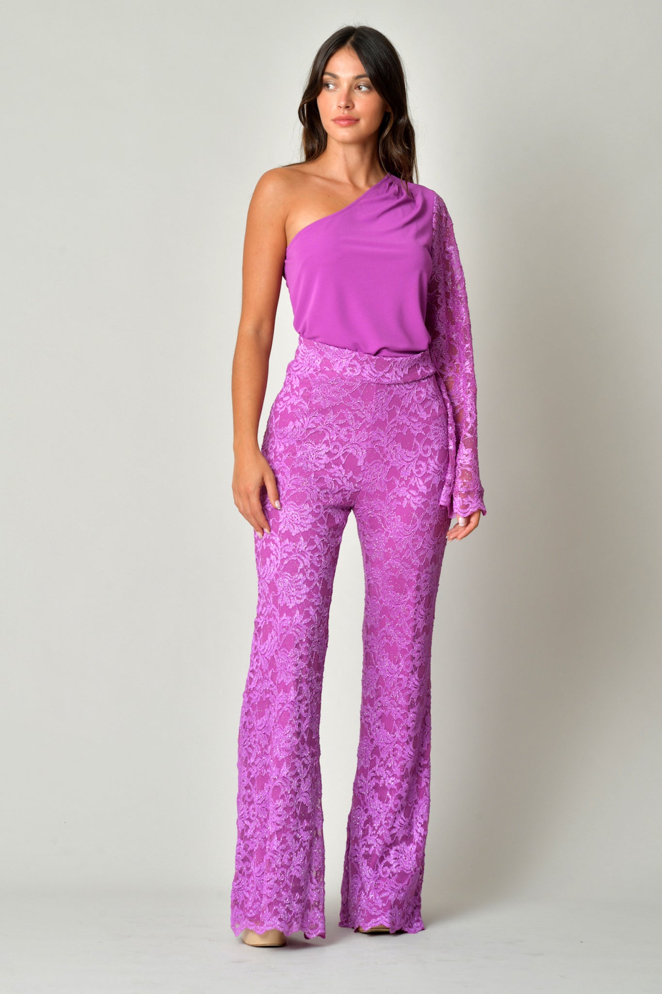 Haut DIVA-Pantalon DIONE violet