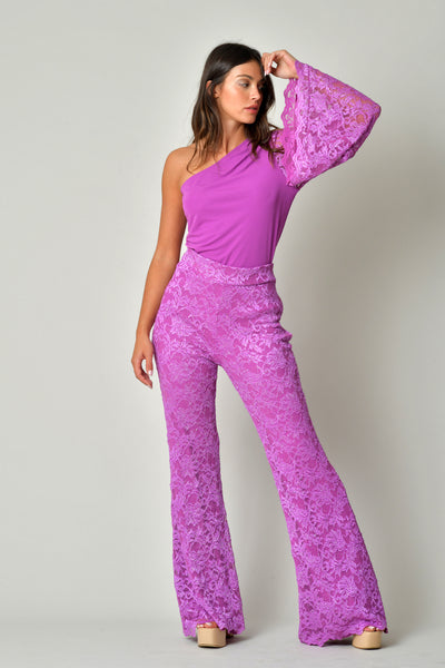 Haut DIVA-Pantalon DIONE violet