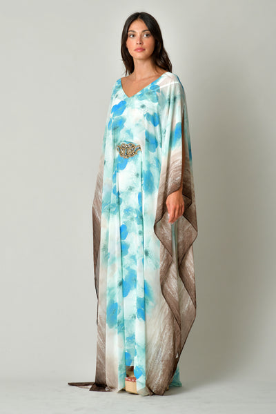 Robe BLEUET imp turquoise