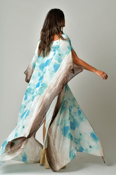 Robe BLEUET imp turquoise