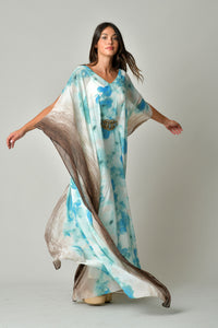 Robe BLEUET imp turquoise