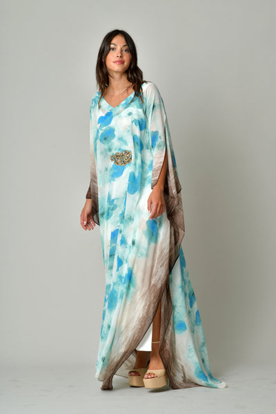 Robe BLEUET imp turquoise