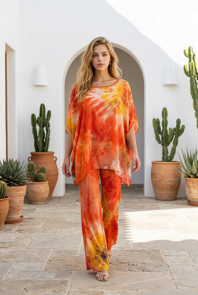 Haut JAVA-Pantalon NELS Imp tie and dye
