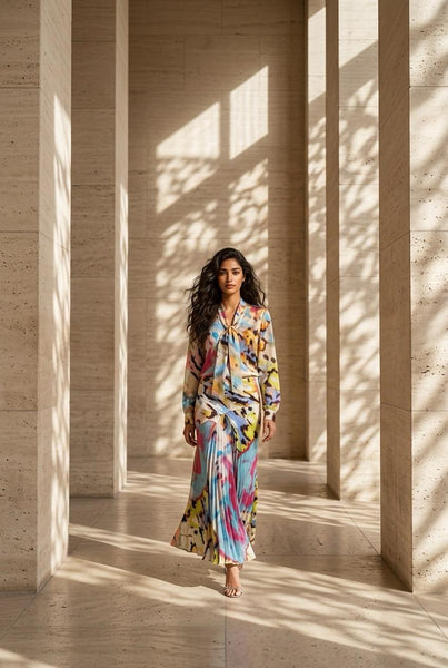 Chemise CARINA-Jupe RIVIERA Imp multi