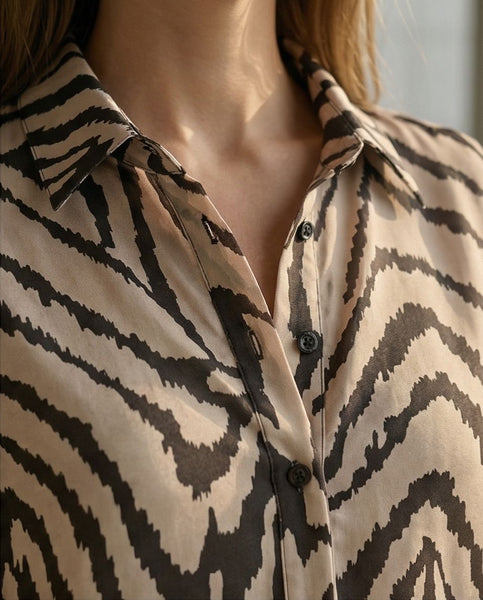 Chemise CAVIAR- Jupe BOOMERANG Imp zèbre