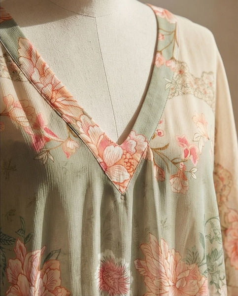 ROBE CASSY Imp vert d'eau