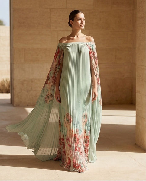 Robe CROISIERE Imp vert d'eau