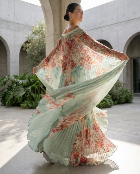 Robe CROISIERE Imp vert d'eau