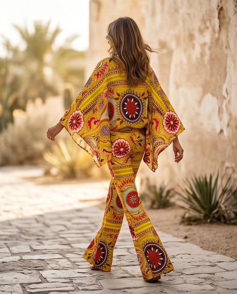 Haut ALAMO-Pantalon NELS imp jaune
