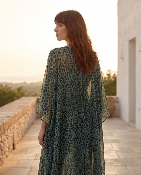 Robe CASSY Imp vert leopard
